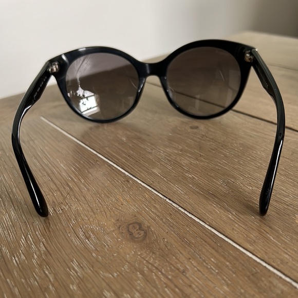 Authentic Prada SPR 230 black silver signature cat eye sunglasses W/box 56/20 - Picture 7 of 17